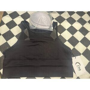 Zyia All Star Black Sports Bra Medium athletic walking support